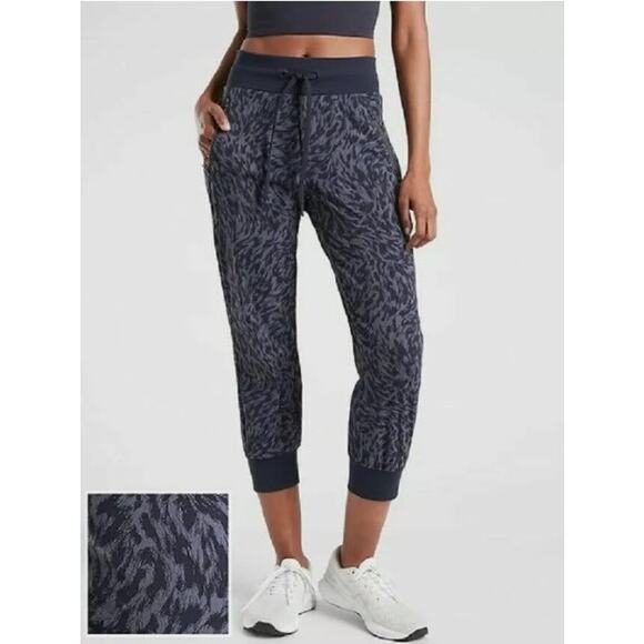 Athleta Navy Printed Trekkie North Jogger 14P - Picture 1 of 15